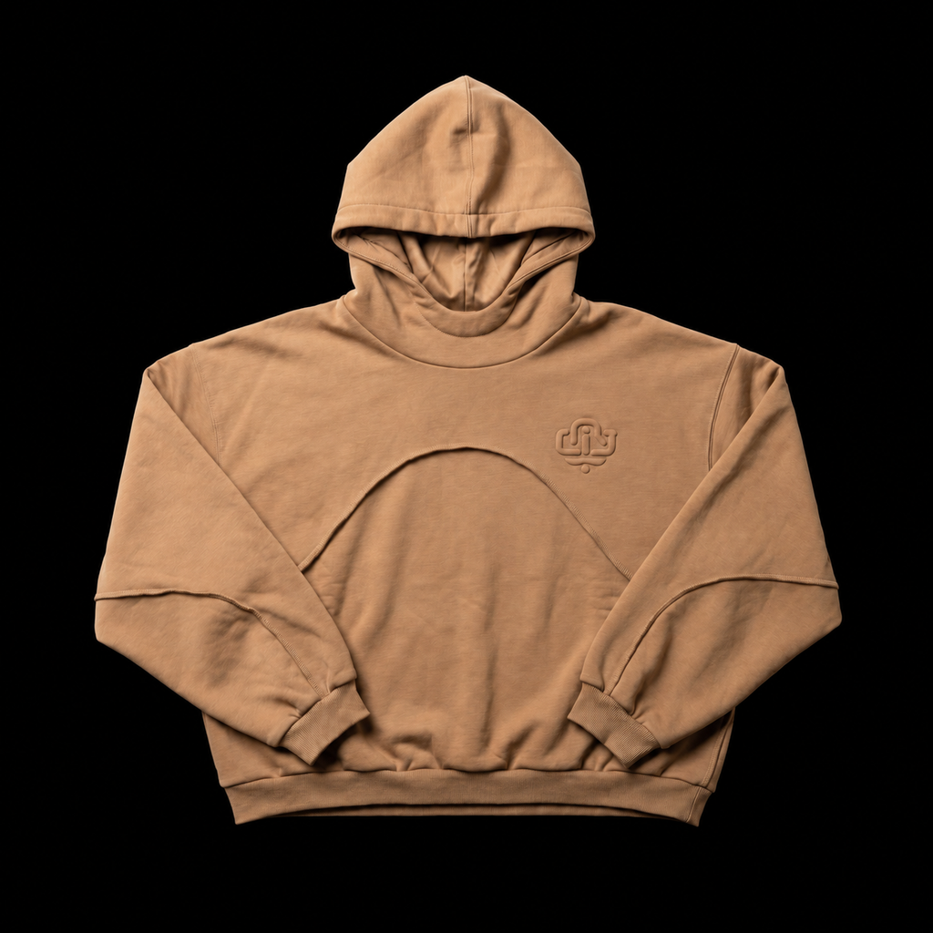 cropped hoodie brown