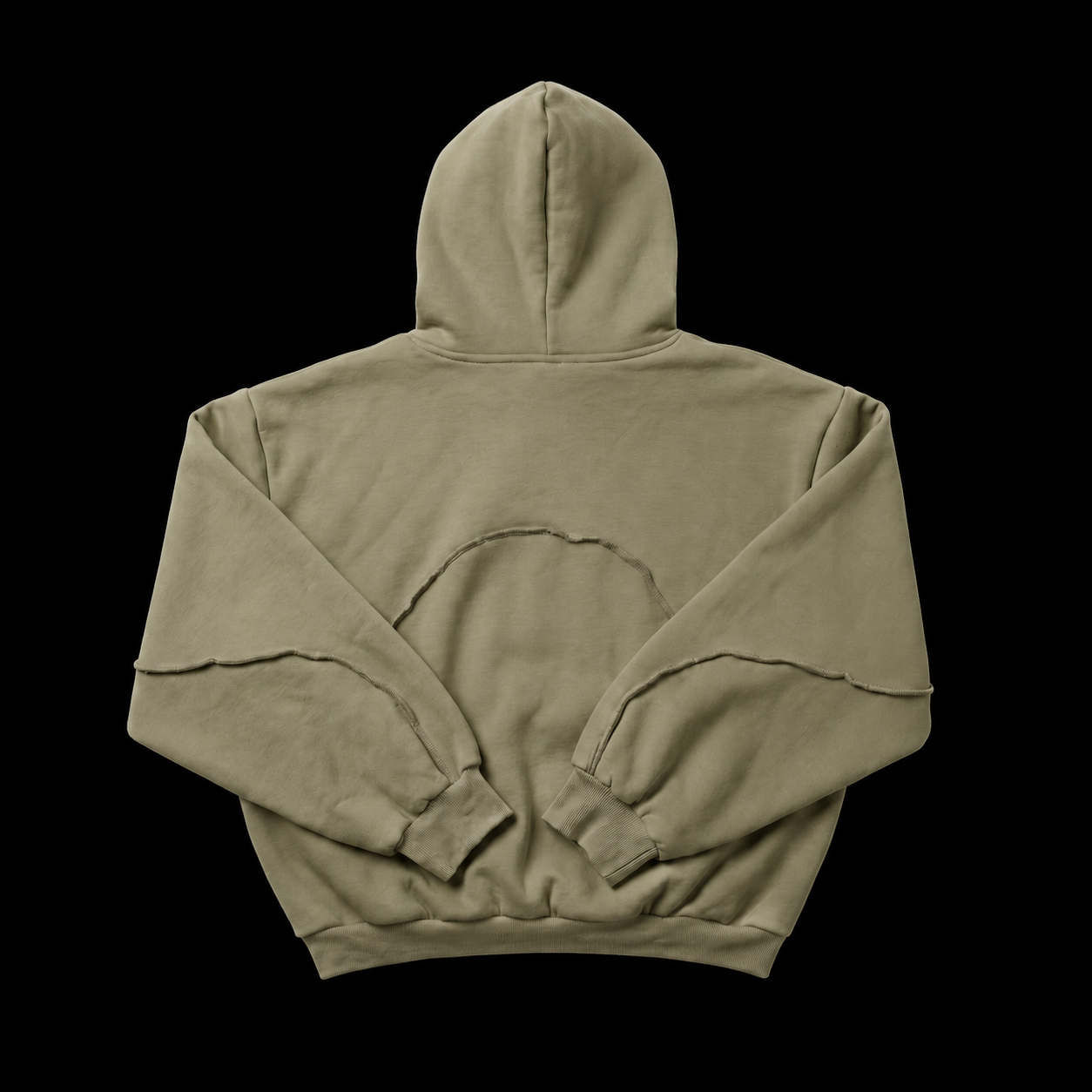 cropped hoodie taupe green