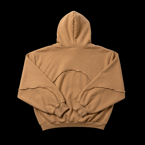 cropped hoodie brown