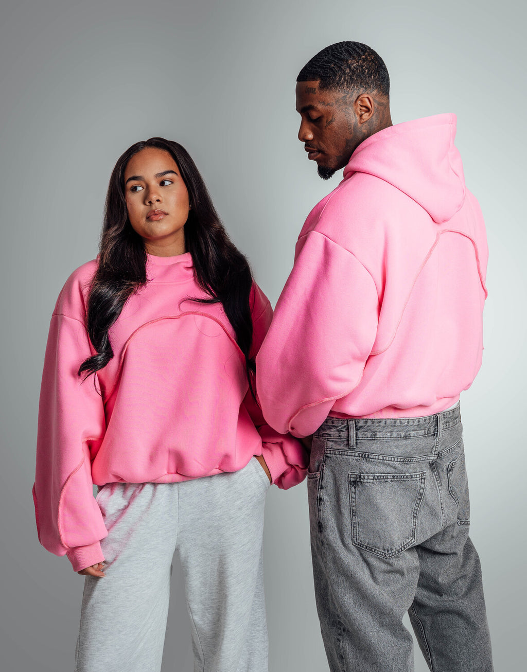 cropped hoodie pink
