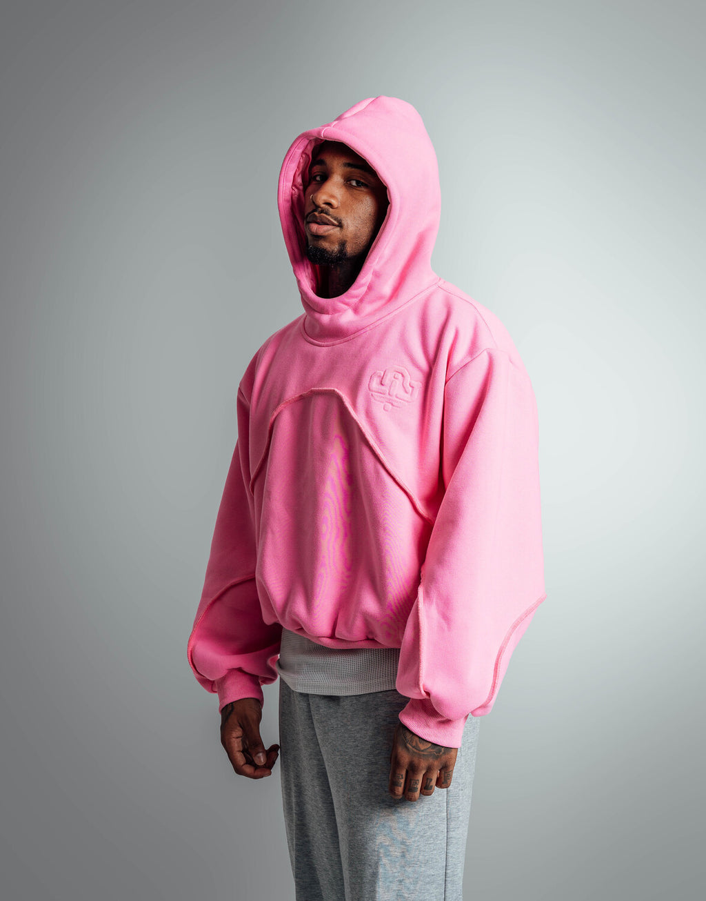cropped hoodie pink