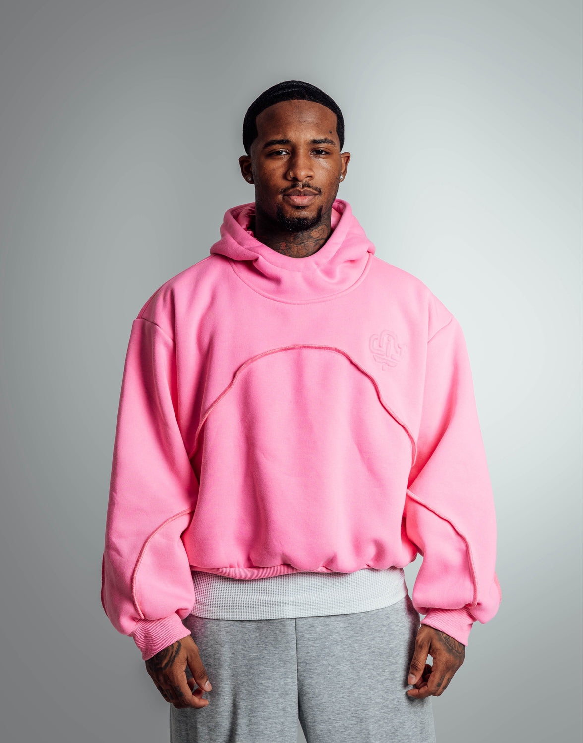cropped hoodie pink
